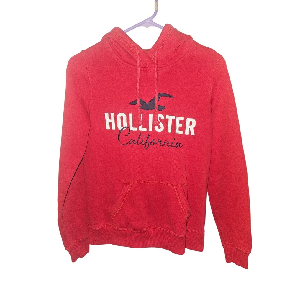 Hollister Red Logo Hoodie